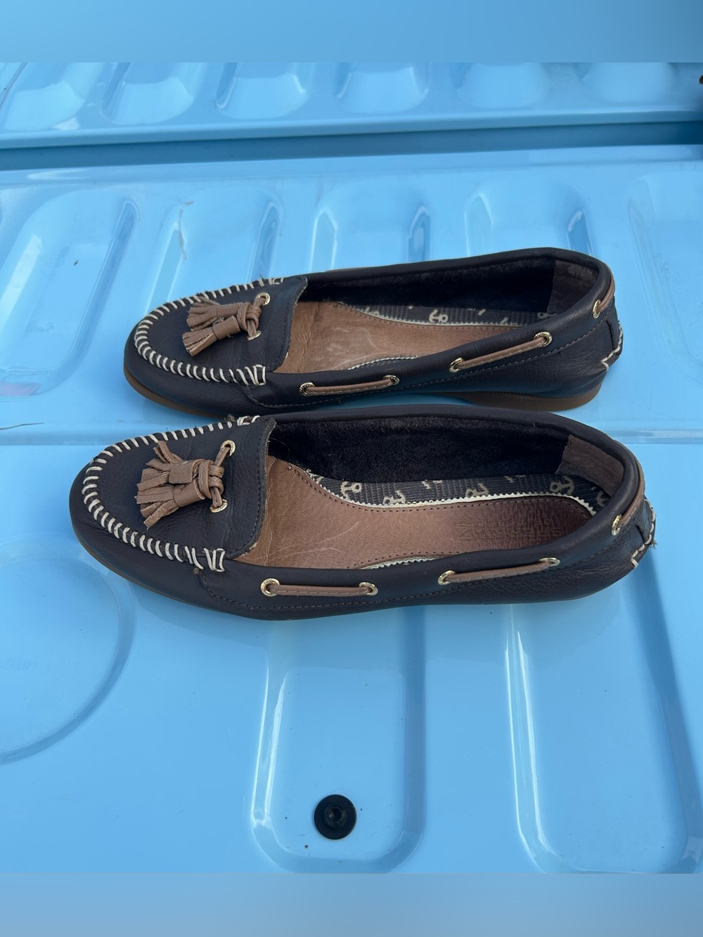 Sperry Dark Brown Tassel Moccasin Loafers